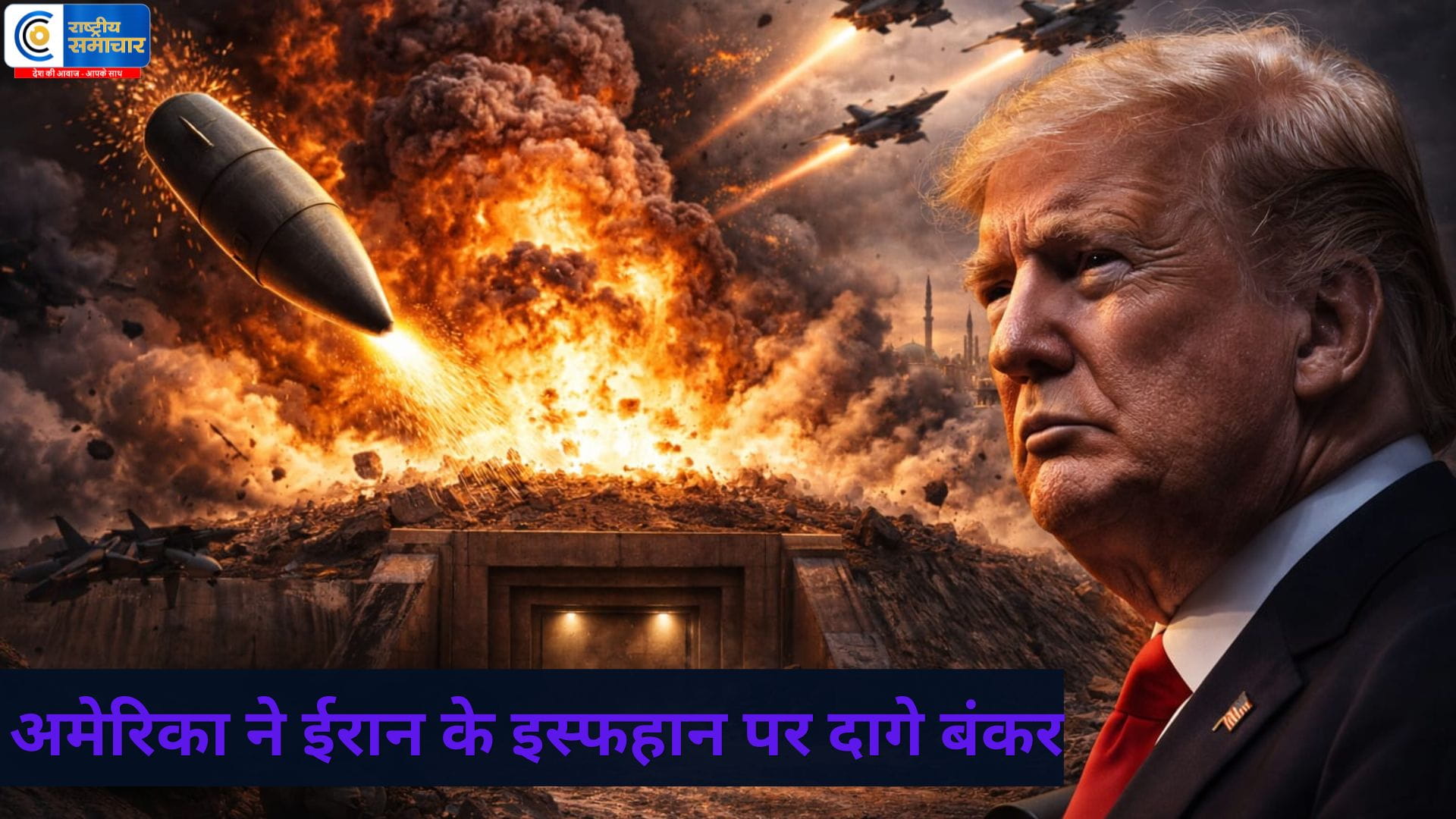 अमेरिका ने ईरान के इस्फहान पर दागे 2,000 पाउंड के बंकर बस्टर बम, ट्रंप ने शेयर किया खौफनाक वीडियो