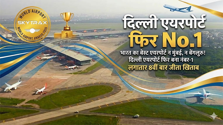 न मुंबई, न बेंगलुरु! दिल्ली एयरपोर्ट ने फिर लहराया परचम, लगातार 8वीं बार बना भारत और दक्षिण एशिया का नंबर-1 हवाई अड्डा
