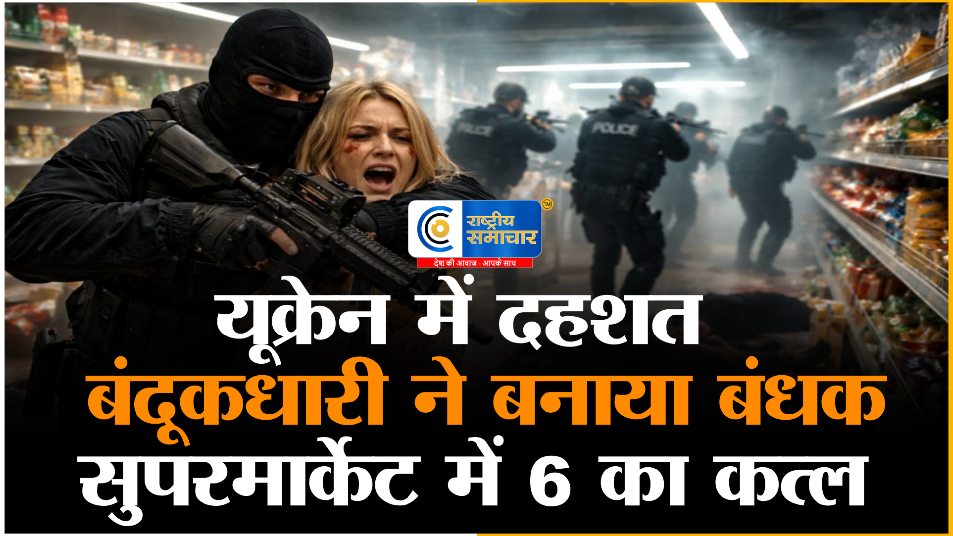 यूक्रेन में दहशत का दिन! सुपरमार्केट में बंदूकधारी का तांडव, 6 की हत्या बंधक बनाकर मचाई दहशत