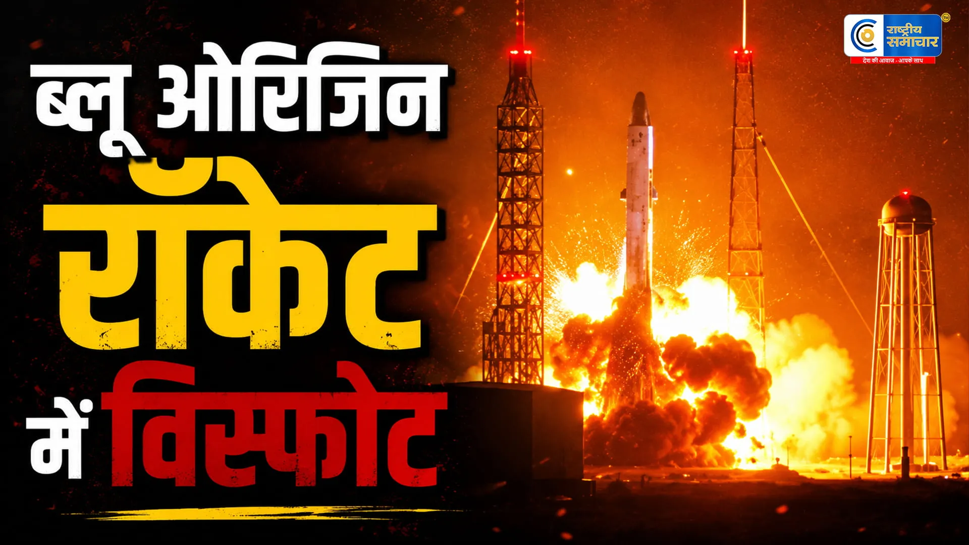 ब्लू ओरिजिन के न्यू ग्लेन रॉकेट में बड़ा धमाकाटेस्टिंग के दौरान हादसा,फ्लोरिडा के केप कैनावेरल में हॉटफायर टेस्ट के दौरान विस्फोट